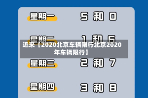 近来【2020北京车辆限行北京2020年车辆限行】