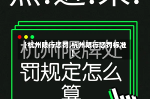 【杭州限行惩罚,杭州限行惩罚标准】