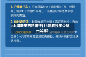 上海新安西路限行(14油耗投多少钱一公里)