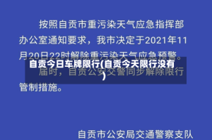 自贡今日车牌限行(自贡今天限行没有)