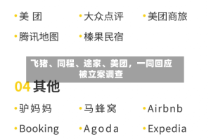 飞猪、同程、途家、美团，一同回应被立案调查