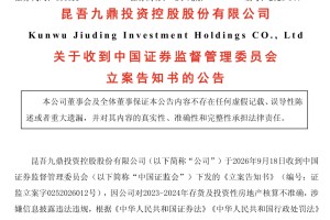 60005〖叁〗、300086，被证监会立案