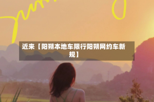 近来【阳朔本地车限行阳朔网约车新规】