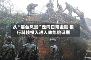 从“展台风景”走向日常金融 银行科技投入进入效能验证期
