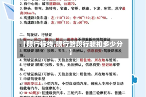 【限行标线,限行路段行驶扣多少分】