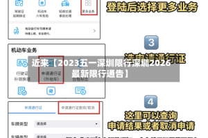 近来【2023五一深圳限行深圳2026最新限行通告】