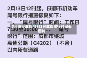3月限行成都/8月3日成都限行时间表图片