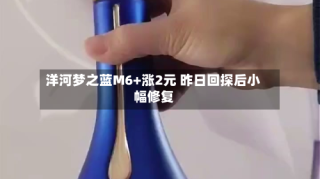洋河梦之蓝M6+涨2元 昨日回探后小幅修复