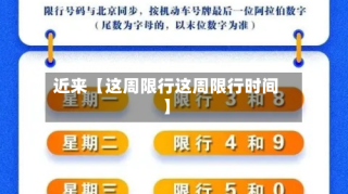 近来【这周限行这周限行时间】