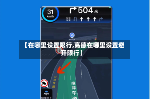 【在哪里设置限行,高德在哪里设置避开限行】
