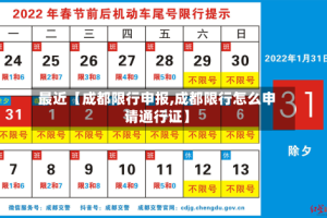 最近【成都限行申报,成都限行怎么申请通行证】