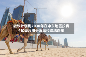 微软计划到2030年在中东地区投资4亿美元用于海底和陆地连接