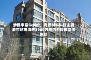涉民事案件纠纷，海螺材料科技主要股东临沂海宏3900万股内资股被司法冻结