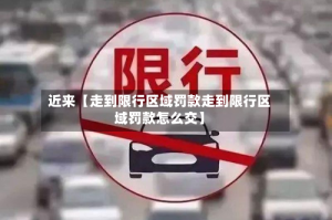 近来【走到限行区域罚款走到限行区域罚款怎么交】