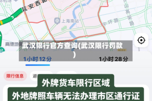 武汉限行官方查询(武汉限行罚款)