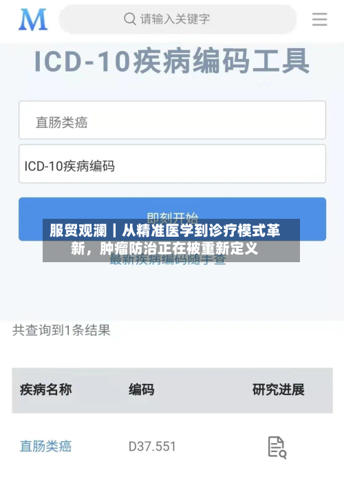 服贸观澜｜从精准医学到诊疗模式革新，肿瘤防治正在被重新定义-第1张图片