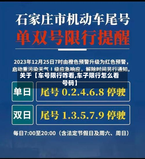 关于【车号限行咋看,车子限行怎么看号码】-第1张图片