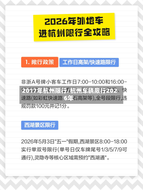 2017年杭州限行/杭州车辆限行2026年-第3张图片