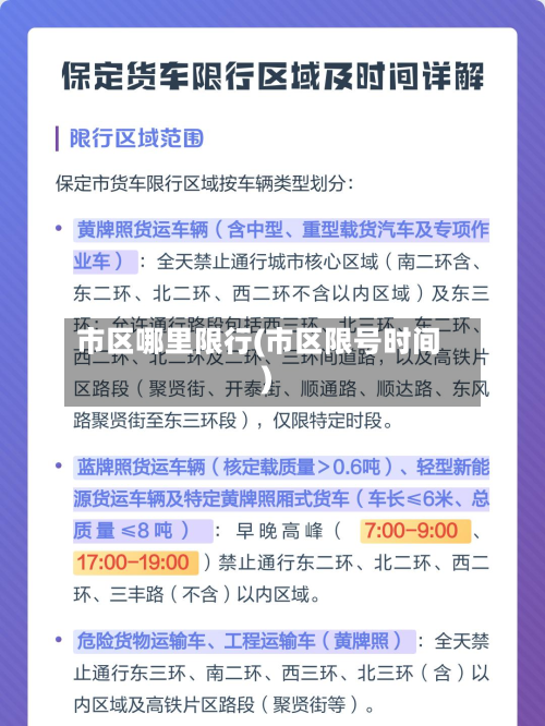 市区哪里限行(市区限号时间)-第2张图片
