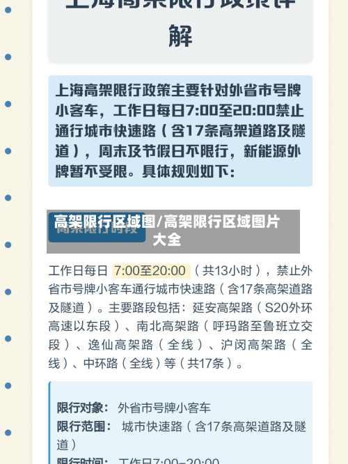 高架限行区域图/高架限行区域图片大全-第2张图片