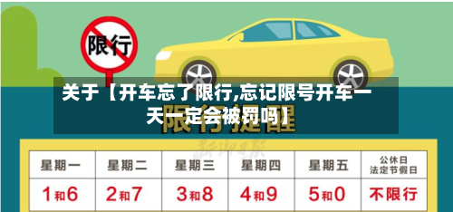 关于【开车忘了限行,忘记限号开车一天一定会被罚吗】-第3张图片