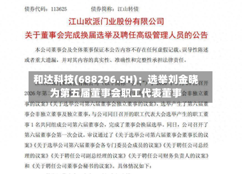 和达科技(688296.SH):选举刘金晓为第五届董事会职工代表董事-第1张图片