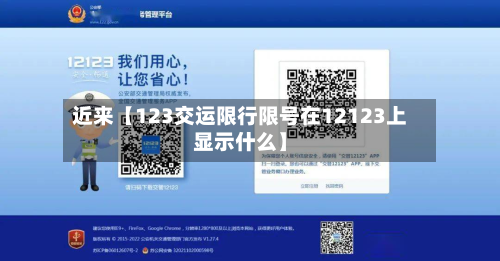 近来【123交运限行限号在12123上显示什么】-第2张图片