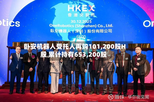 卧安机器人受托人再购101,200股H股 累计持有653,200股-第2张图片