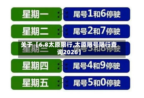 关于【6.8太原限行,太原限号限行查询2026】-第1张图片