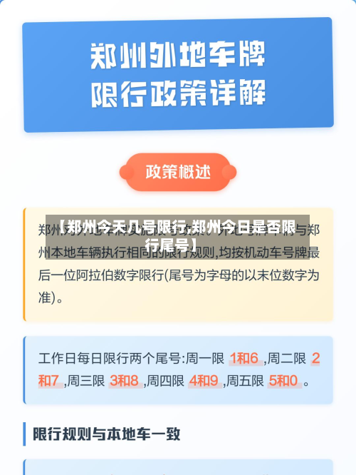 【郑州今天几号限行,郑州今日是否限行尾号】-第1张图片