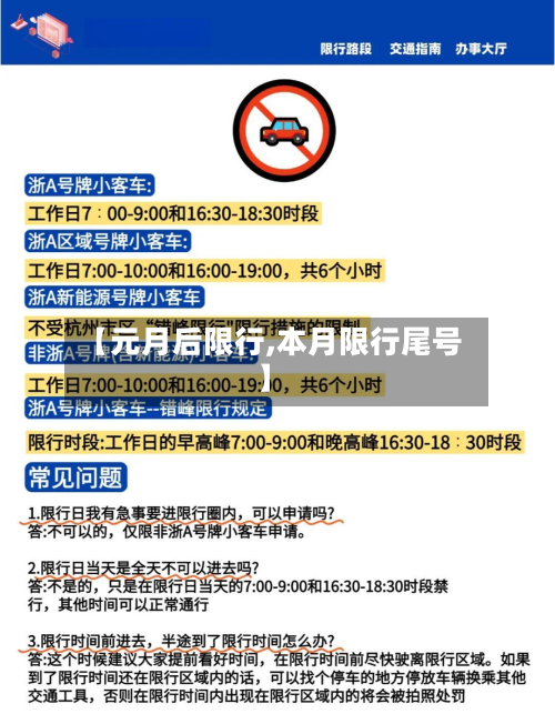 【元月后限行,本月限行尾号】-第1张图片