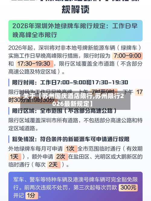 关于【苏州国庆酒店限行,苏州限行2026最新规定】-第1张图片