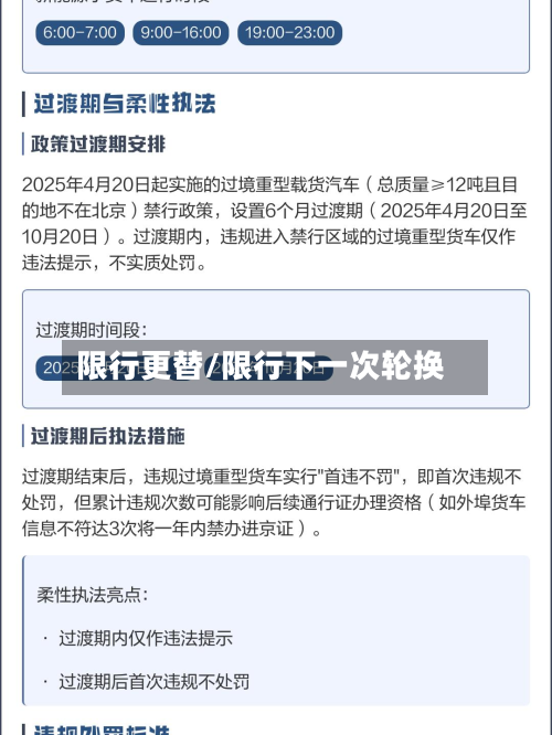 限行更替/限行下一次轮换-第3张图片
