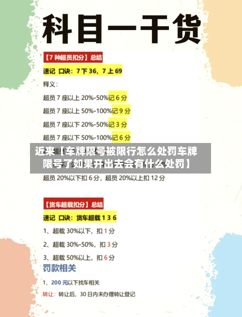 近来【车牌限号被限行怎么处罚车牌限号了如果开出去会有什么处罚】-第2张图片