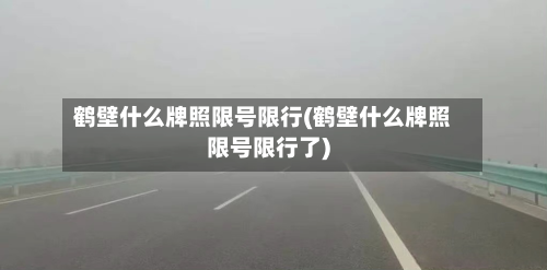 鹤壁什么牌照限号限行(鹤壁什么牌照限号限行了)-第3张图片