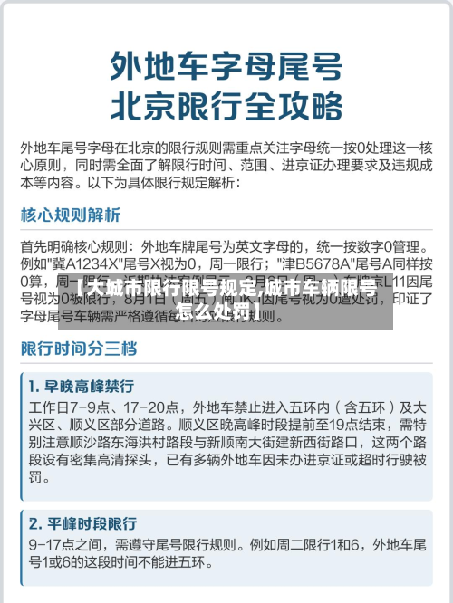 【大城市限行限号规定,城市车辆限号怎么处罚】-第2张图片