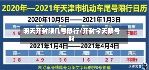 明天开封限几号限行/开封今天限号吗-第3张图片