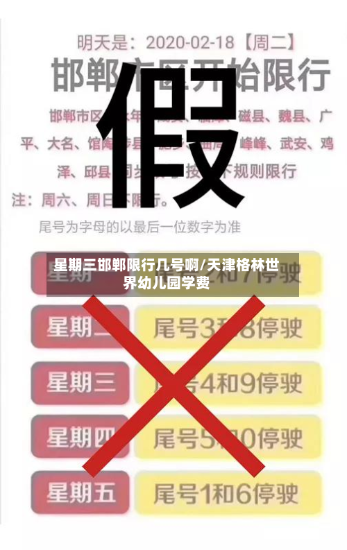 星期三邯郸限行几号啊/天津格林世界幼儿园学费-第1张图片