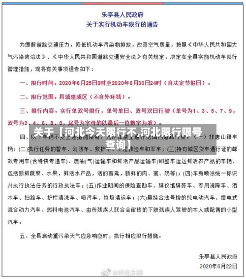 关于【河北今天限行不,河北限行限号查询】-第1张图片