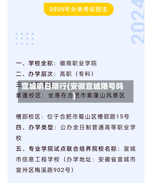宣城明日限行(安徽宣城限号吗)-第2张图片