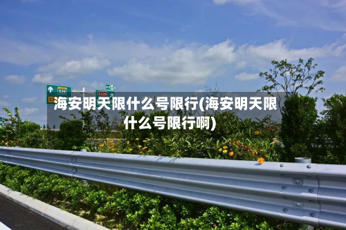 海安明天限什么号限行(海安明天限什么号限行啊)-第1张图片