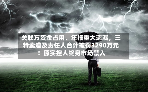 关联方资金占用、年报重大遗漏，三特索道及责任人合计被罚3290万元！原实控人终身市场禁入-第3张图片