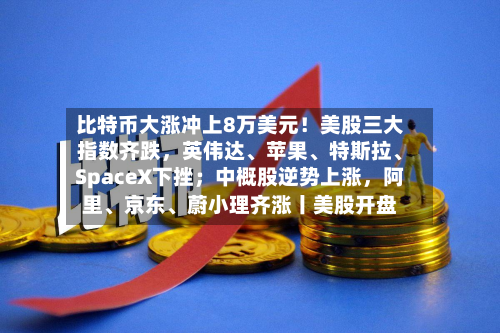 比特币大涨冲上8万美元！美股三大指数齐跌，英伟达	、苹果、特斯拉、SpaceX下挫；中概股逆势上涨，阿里	、京东、蔚小理齐涨丨美股开盘-第2张图片