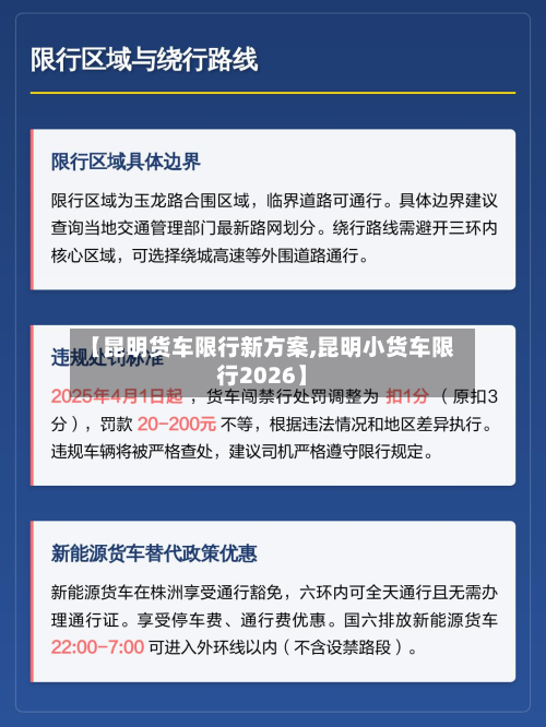 【昆明货车限行新方案,昆明小货车限行2026】-第1张图片