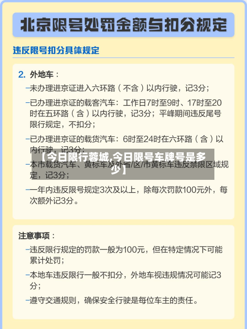 【今日限行蓉城,今日限号车牌号是多少】-第1张图片