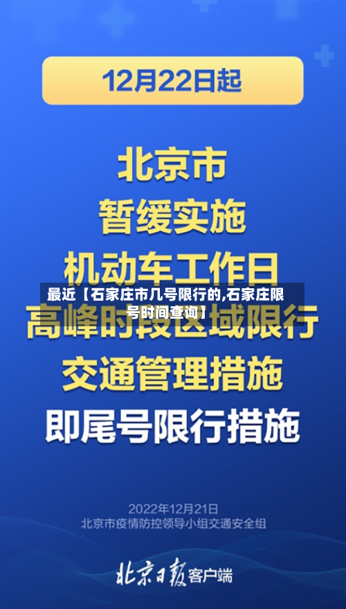 最近【石家庄市几号限行的,石家庄限号时间查询】-第2张图片