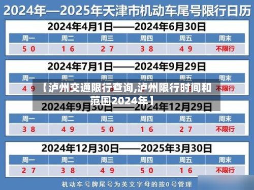 【泸州交通限行查询,泸州限行时间和范围2024年】-第3张图片