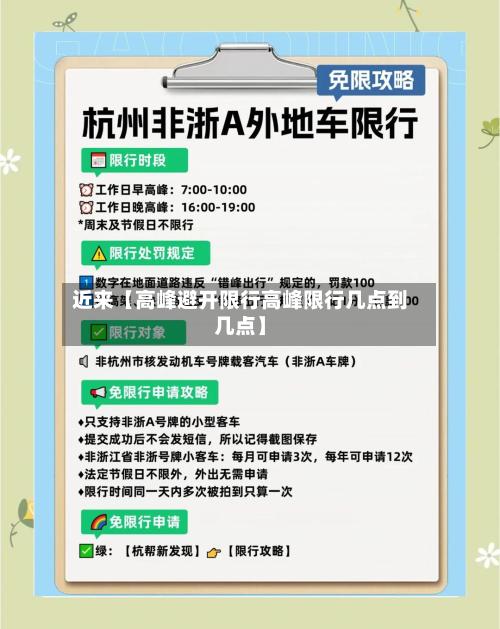 近来【高峰避开限行高峰限行几点到几点】-第1张图片