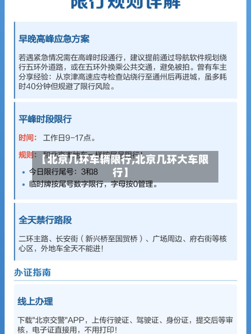 【北京几环车辆限行,北京几环大车限行】-第1张图片