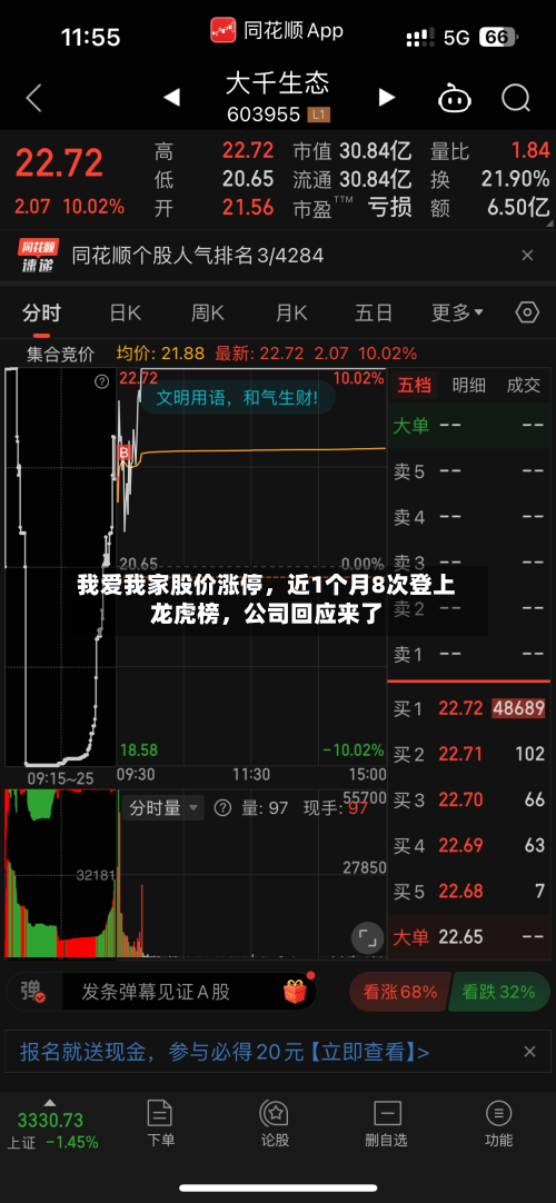 我爱我家股价涨停	，近1个月8次登上龙虎榜，公司回应来了-第2张图片